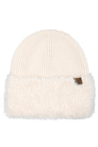 Ivory C.C Fur Cuff Beanie