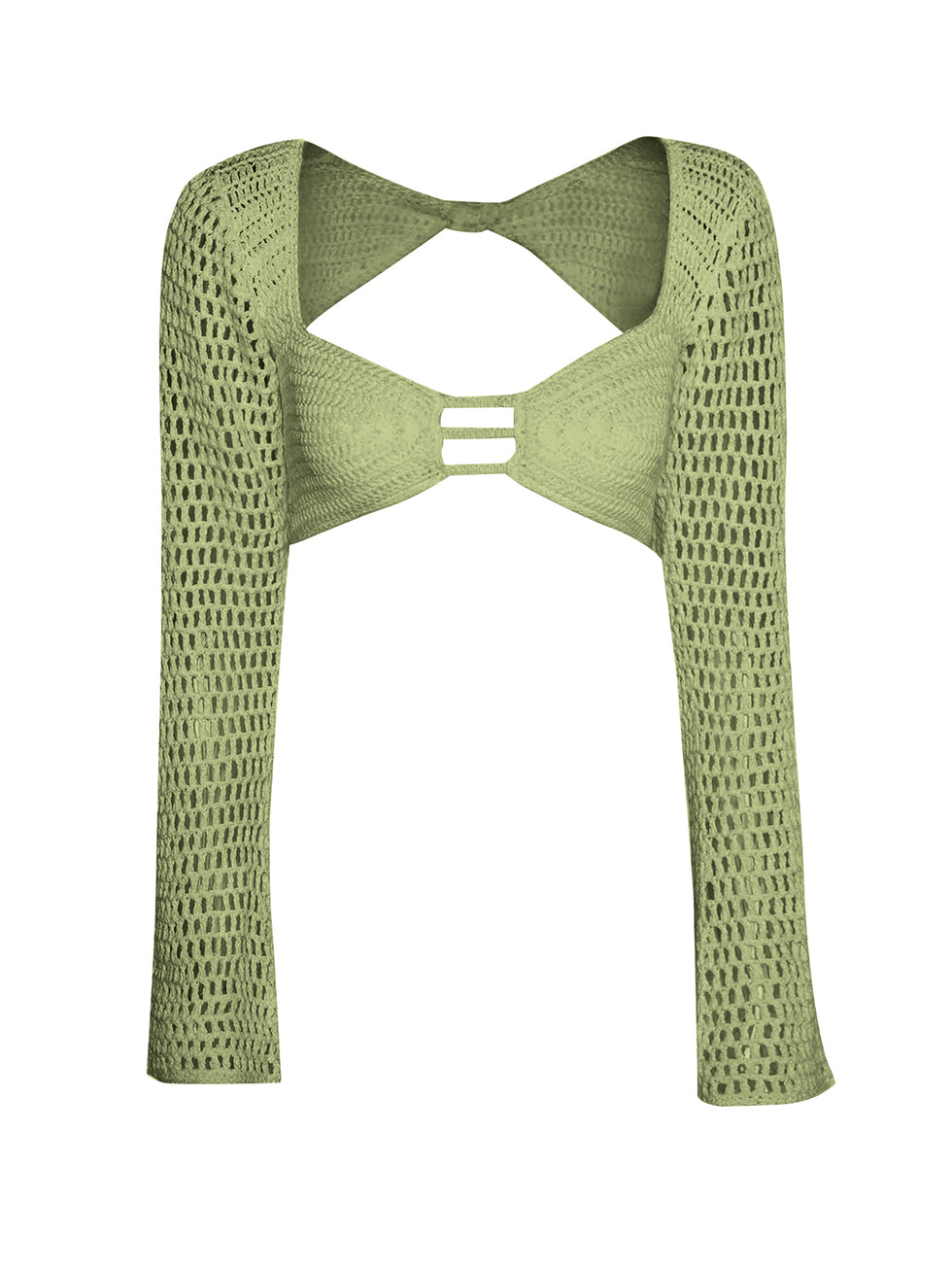 Tied Surplice Long Sleeve Cover Up