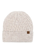 Oatmeal C.C Chain Link Cable Cuff Beanie