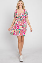 GeeGee Floral Ruff Sleeve Mini Dress - Charming Charlie