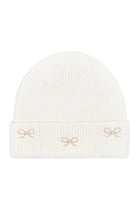 Ivory C.C Pearl Bow Charm Cuff Beanie