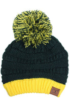 Green/Yellow C.C College Color Beanie