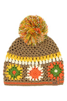 Camel C.C Hand Made Crochet Pom Beanie