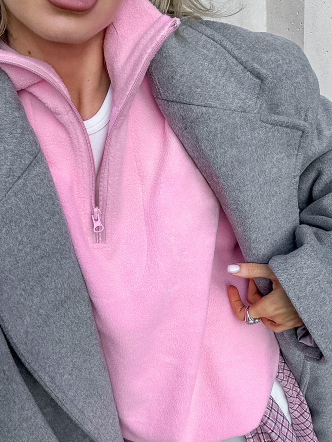 Quarter Zip Long Sleeve Sweatshirt – Charming Charlie