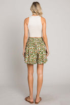 Cotton Bleu by Nu Label Floral Printed Smocked Waist Skorts - Charming Charlie