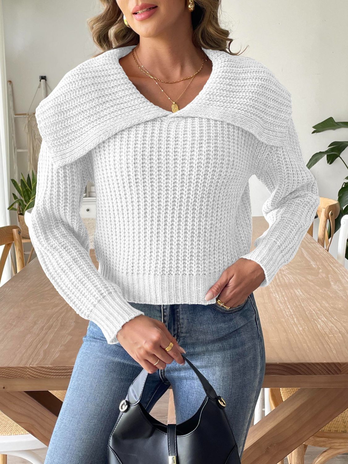 Cable-Knit Long Sleeve Sweater - Charming Charlie