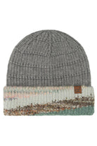 Gray C.C Multi Marled Yarn Cuff Beanie