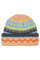 Indi Pink C.C Colorful Pattern Fair Isle Beanie