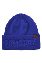 Royal C.C GAME DAY Embossed Lettering Cuff Beanie
