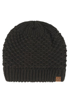 Black C.C Cross Cell Stitch Knit Satin Lining Beanie