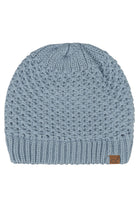 Denim C.C Cross Cell Stitch Knit Satin Lining Beanie