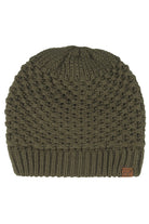 Moss C.C Cross Cell Stitch Knit Satin Lining Beanie