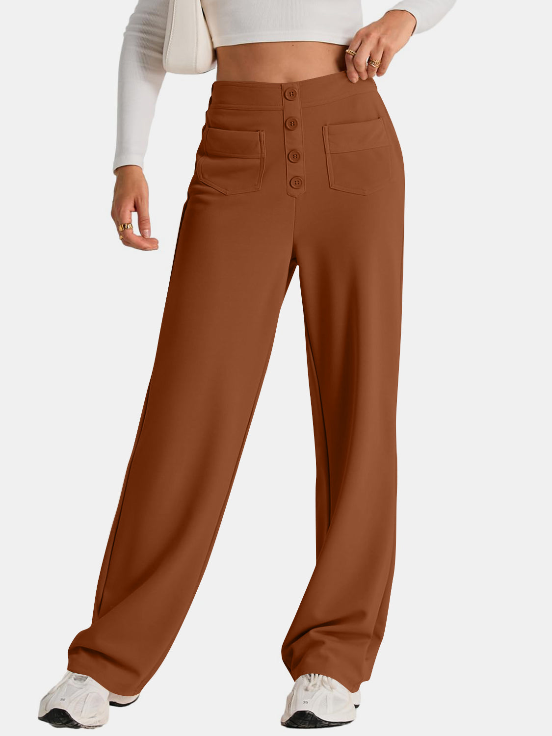 High Waist Wide Leg Pants - Charming Charlie