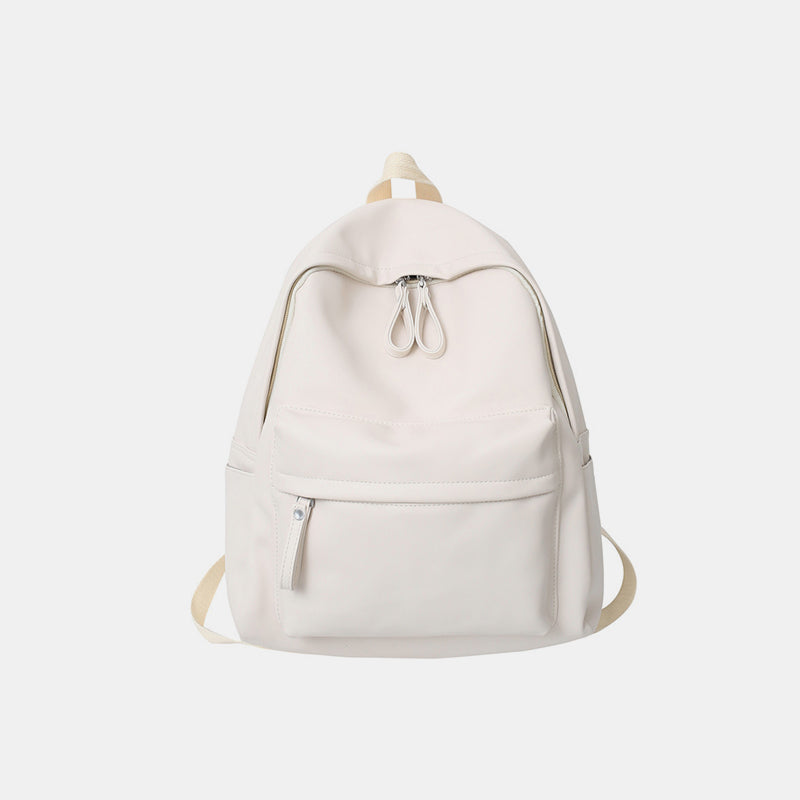canvas leather backpack zip PU Leather Zip Backpack Bag – Charming Charlie
