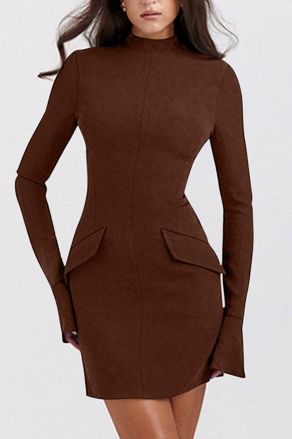 Mock Neck Long Sleeve Mini Dress Charming Charlie Mock Neck Long Sleeve Mini Dress Charming Charlie