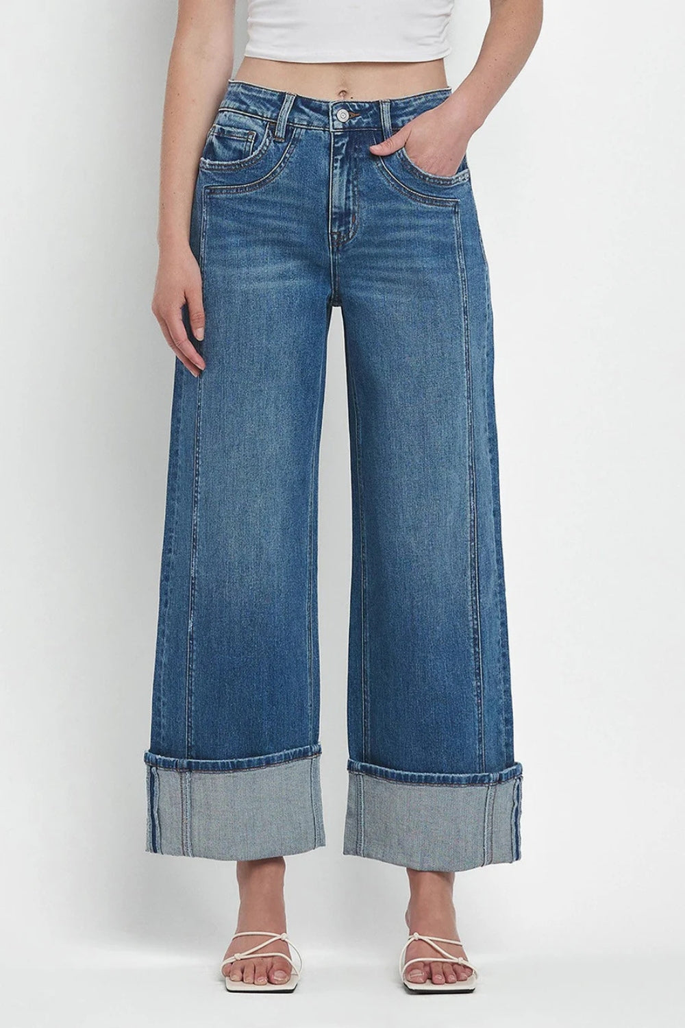 Straight Leg Jeans with Pockets - Charming Charlie