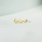 18K Gold-Plated 925 Sterling Silver Zircon Ring - Charming Charlie