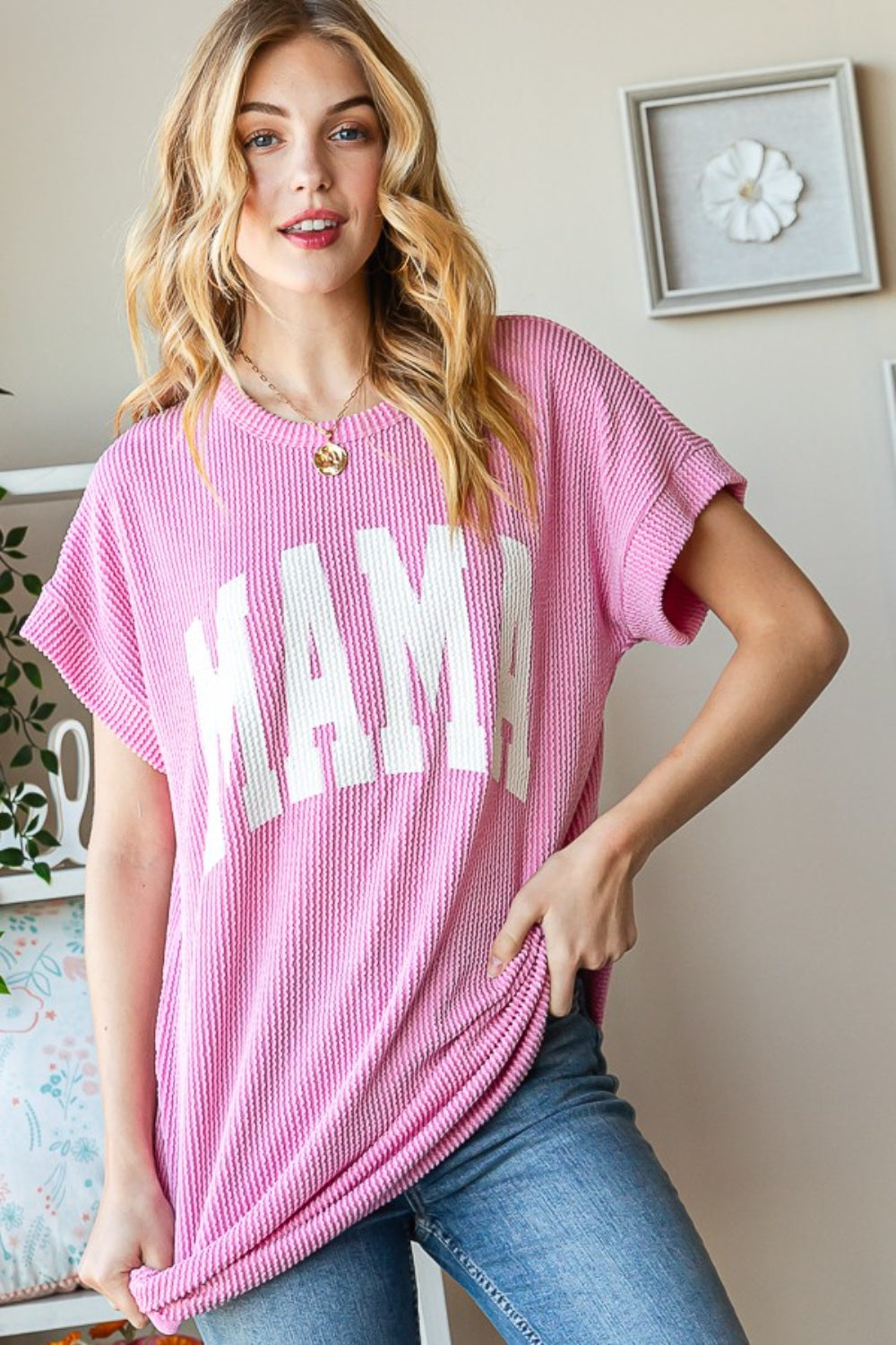 Heimish Full Size Letter Graphic Short Sleeve T-Shirt - Charming Charlie