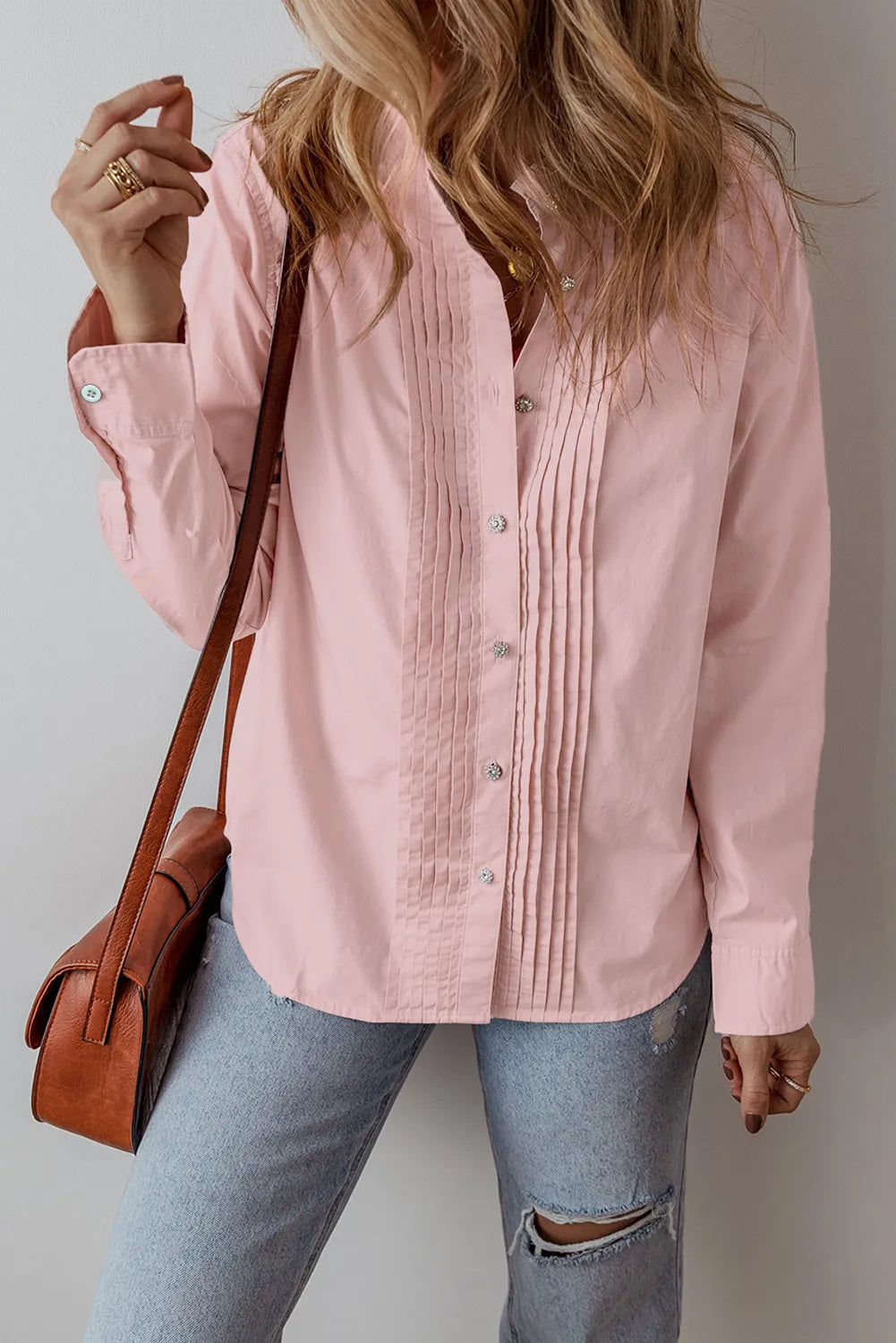 Button Up Long Sleeve Shirt - Charming Charlie