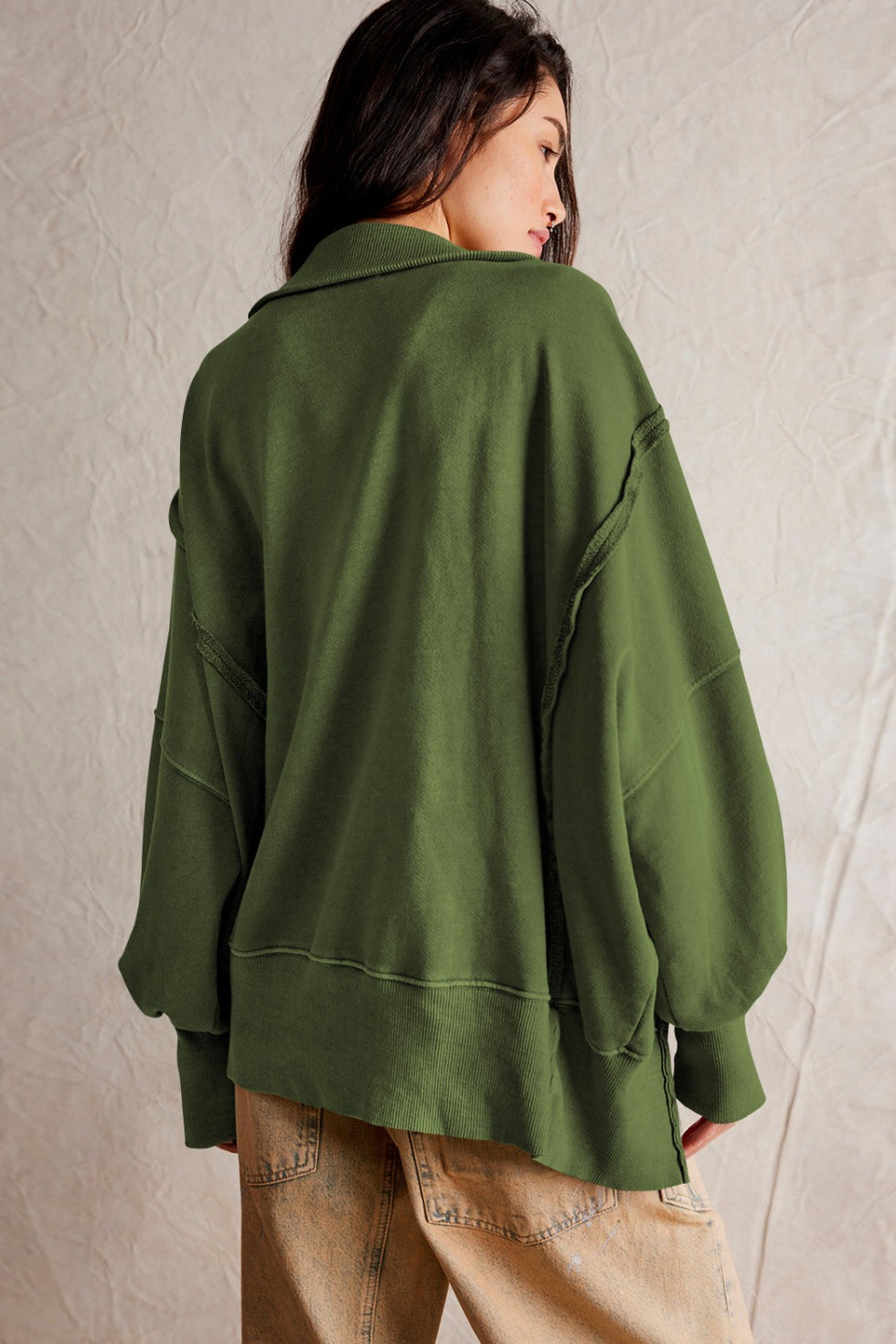 Amelia Side Slits Loose Sweatshirt