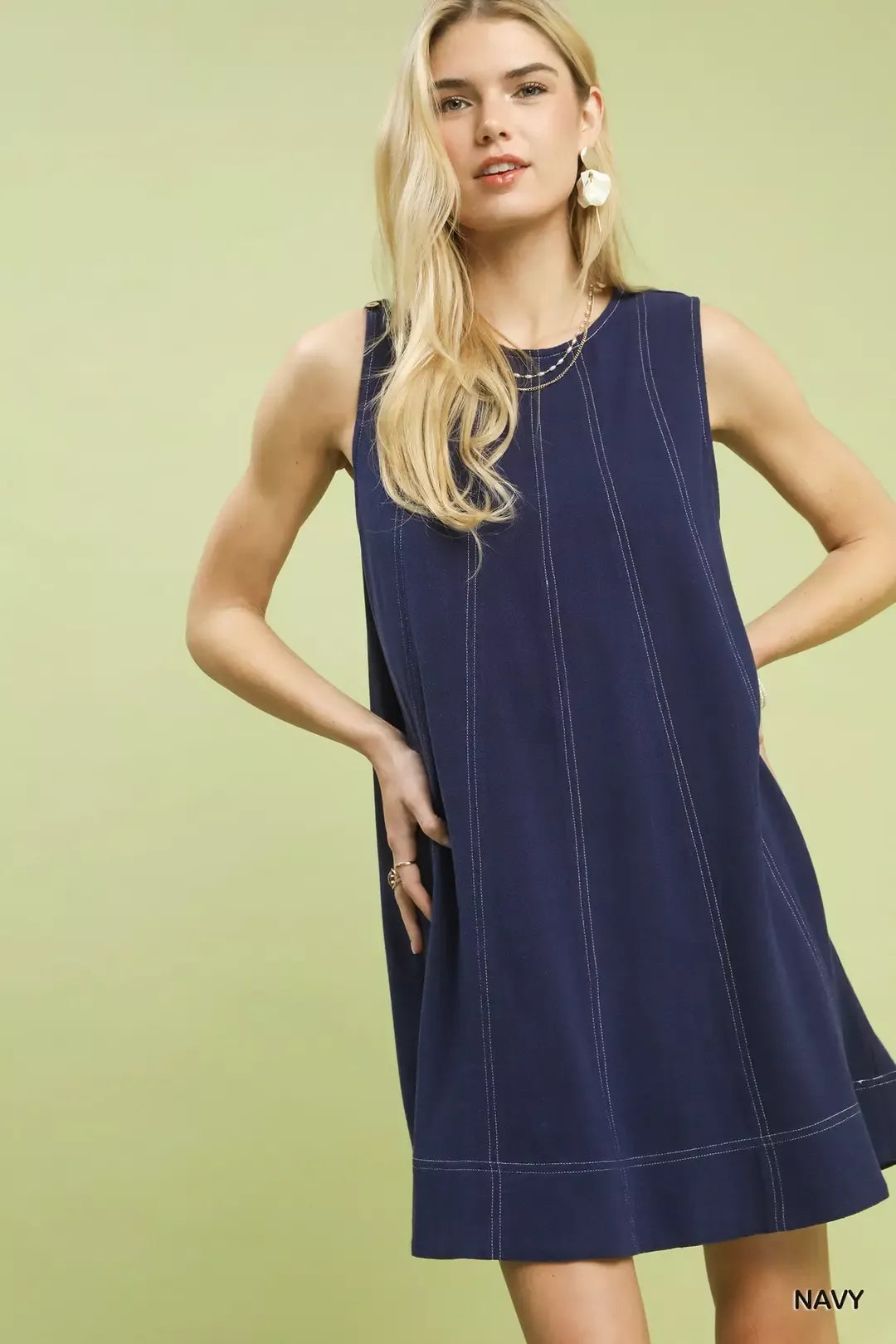 Umgee Linen Sleeveless Swing Dress – Charming Charlie