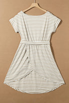 Tied Striped Cap Sleeve Dress - Charming Charlie