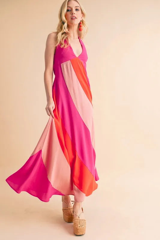 Aemi+Co Color Block Sleeveless Maxi Dress – Charming Charlie