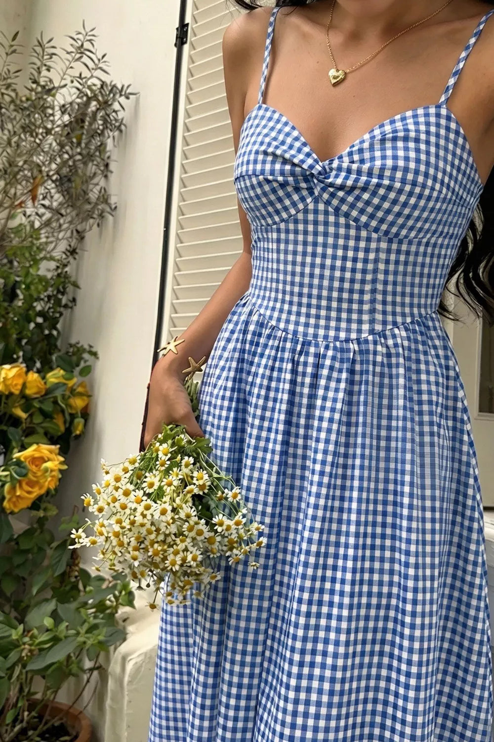 Gingham Knot Front Cami Midi Dress Charming Charlie Gingham Knot Front Cami Midi Dress Charming Charlie