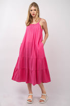 VERY J Ruffled A-Line Midi Cami Dress - Charming Charlie