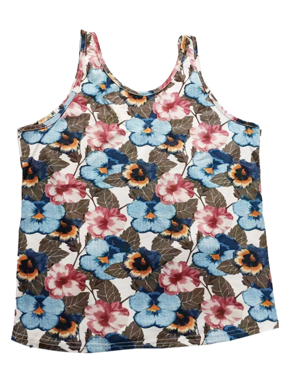 Printed Scoop Neck Wide Strap Tank - Charming Charlie
