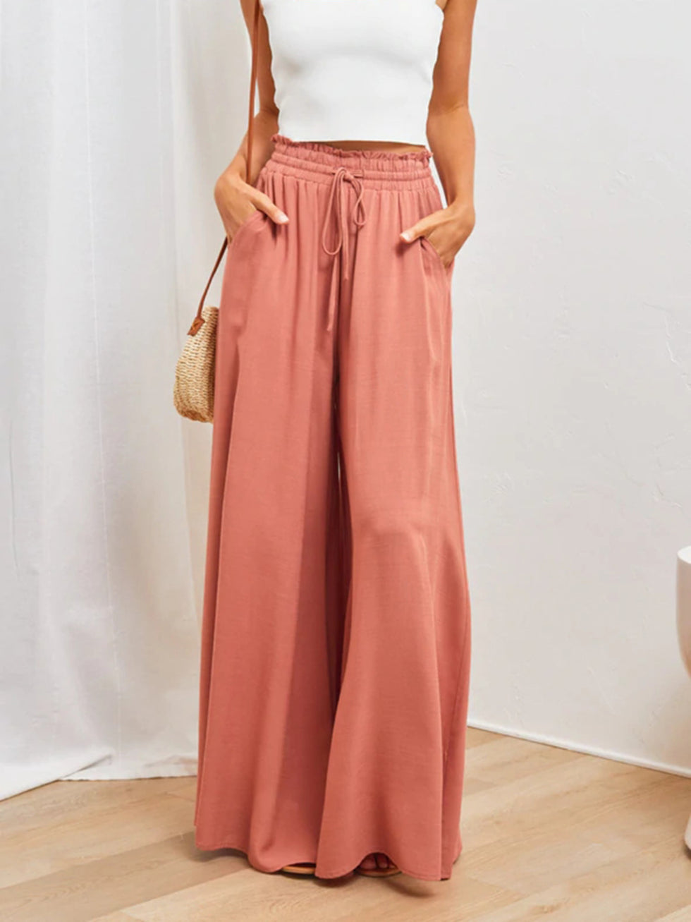 Charmingly Helpless Wide Leg Pants