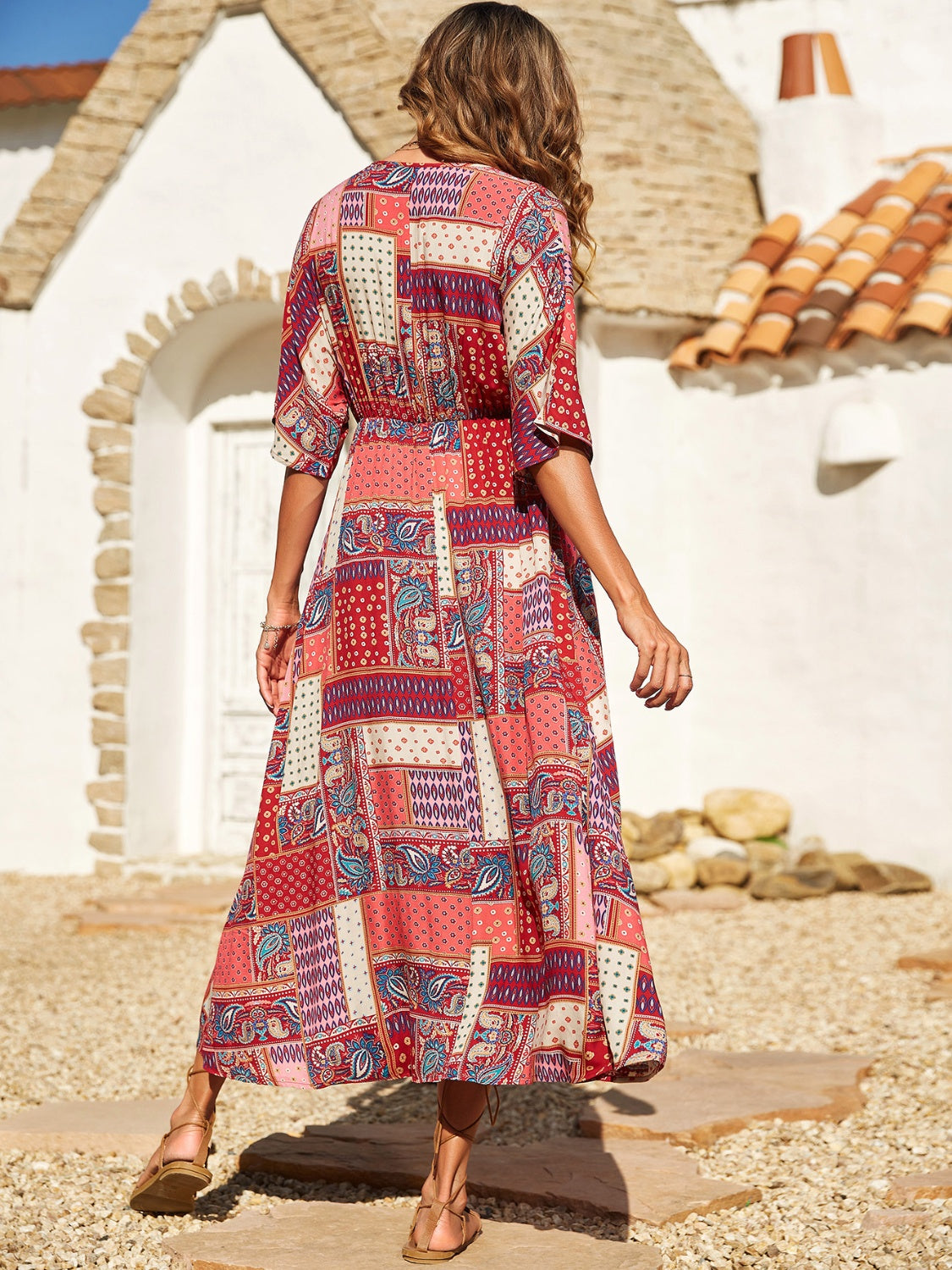 Robe Charming Charlie Rayée Rouge Et Noir, Taille M, Fit & Flare Sans Manches