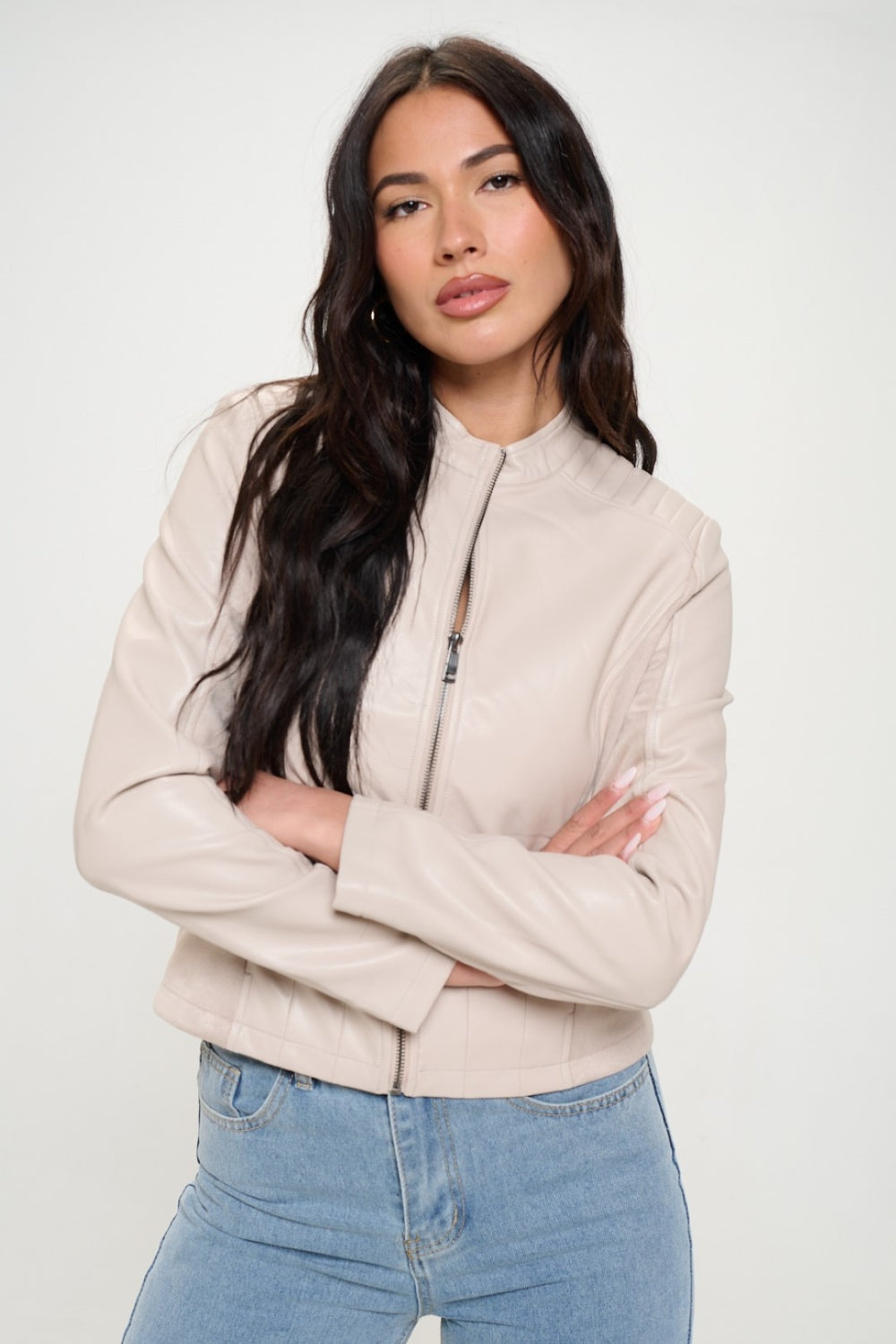 Coalition LA Zip Up Vegan Moto Jacket - Charming Charlie