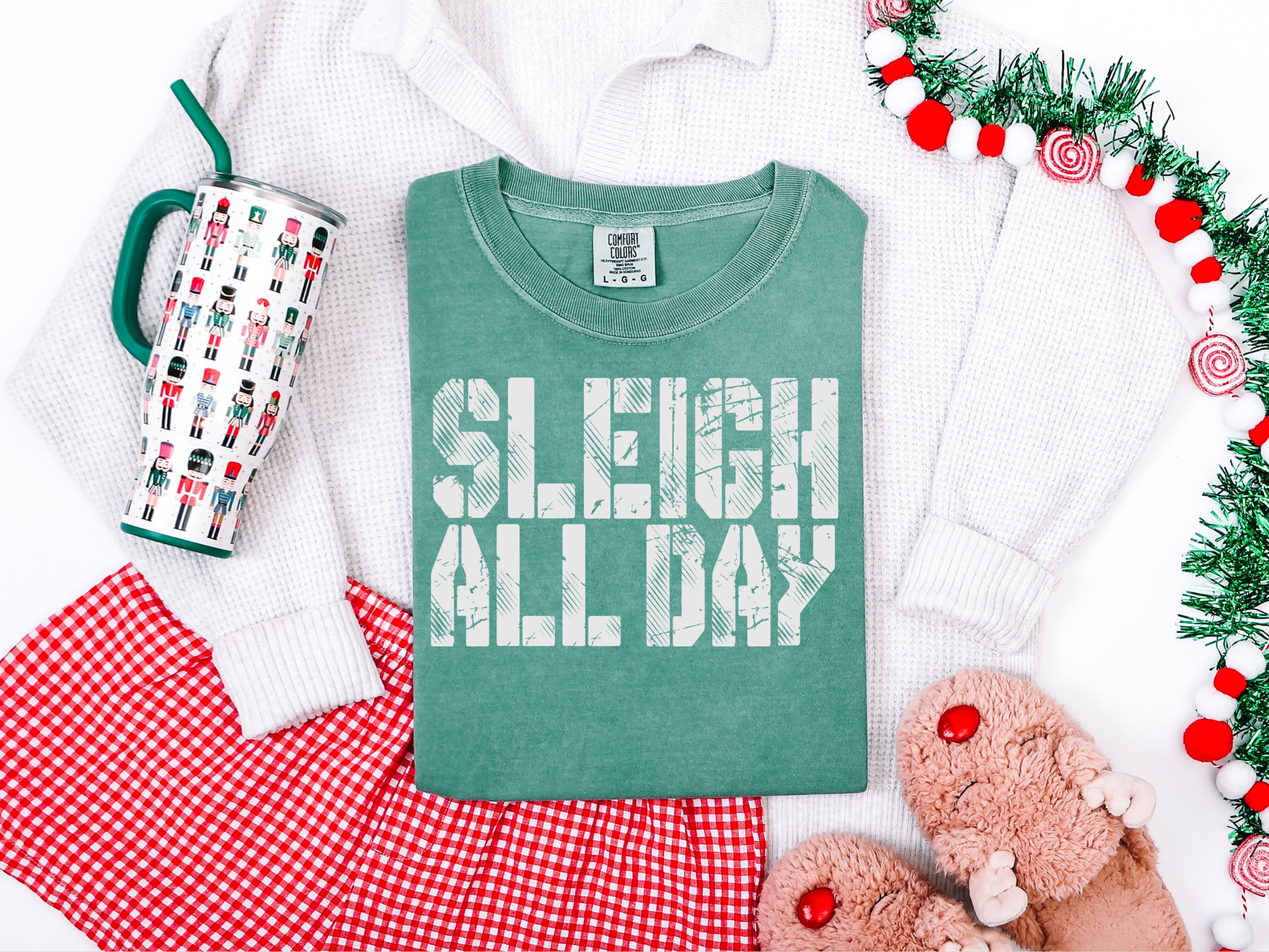Sleigh All Day Evergreen Graphic Tee and Sweatshirt - Charming Charlie