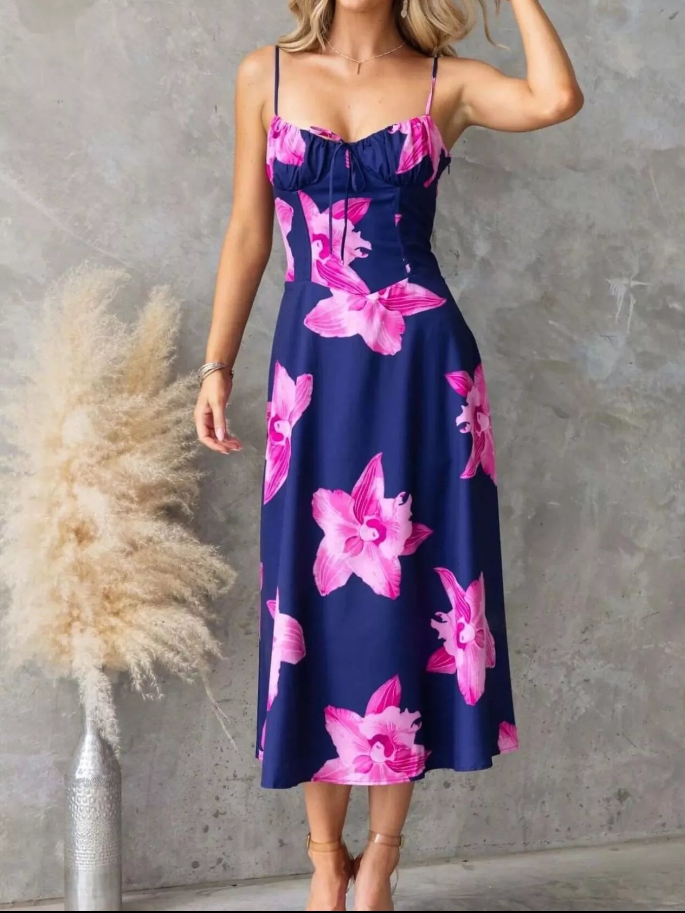 Floral Print Midi Cami Dress – Charming Charlie