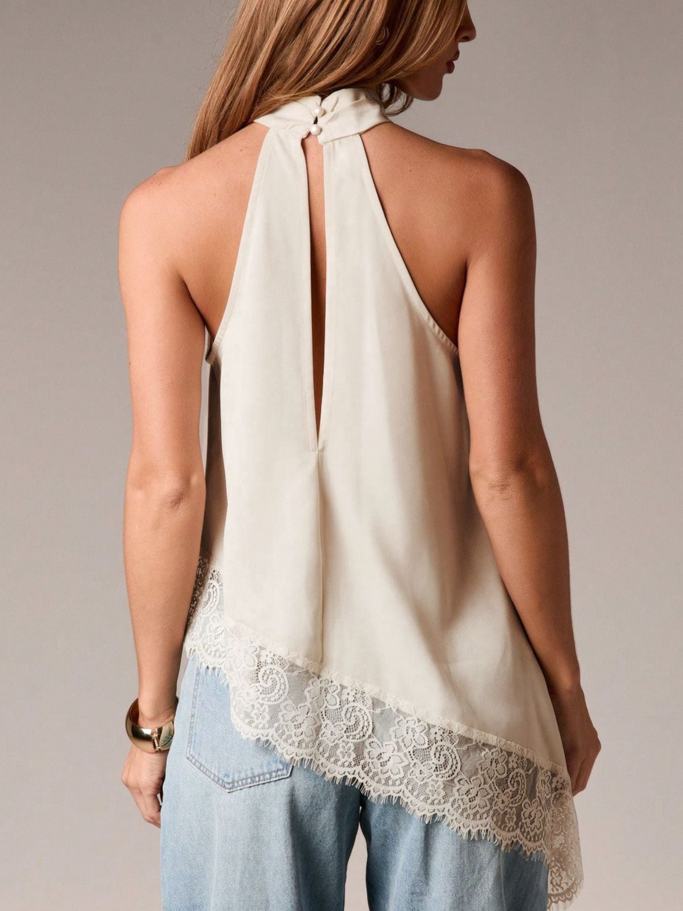 Halter Neck Lace Trim Cami – Charming Charlie