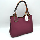 Textured Faux Leather Horseshoe Handle Women’s Tote Bag - Tote Bag