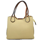 Textured Faux Leather Horseshoe Handle Women’s Tote Bag - Tote Bag