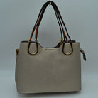 Textured Faux Leather Horseshoe Handle Women’s Tote Bag - Tote Bag