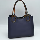 Textured Faux Leather Horseshoe Handle Women’s Tote Bag - Tote Bag