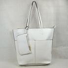 3 In 1 Large Soft Faux Leather Womens Tote Handbags - Tote Bag
