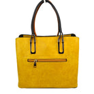 Solid Faux Leather Tote Bag Shoulder Bag - Tote Bag