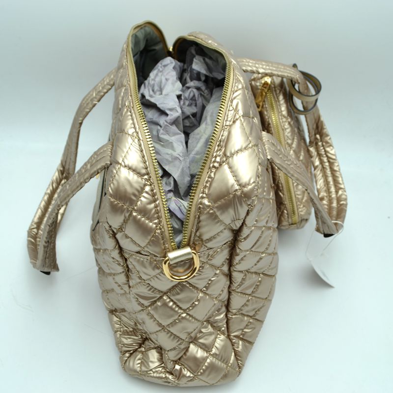 2-in-1 Large Quilted Tote Bag with Pouch - Tote Bag