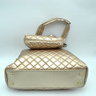 2-in-1 Large Quilted Tote Bag with Pouch - Tote Bag