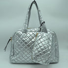 2-in-1 Large Quilted Tote Bag with Pouch - Tote Bag