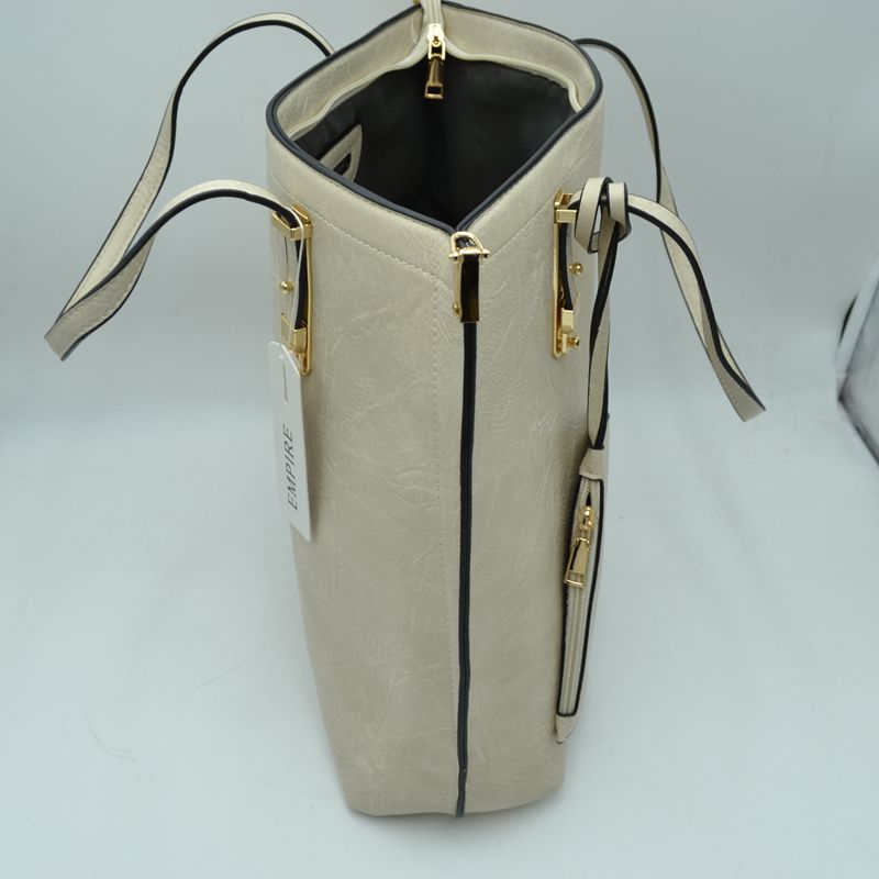 Soft Faux Leather Tote Handbag With Wallet - Tote Bag