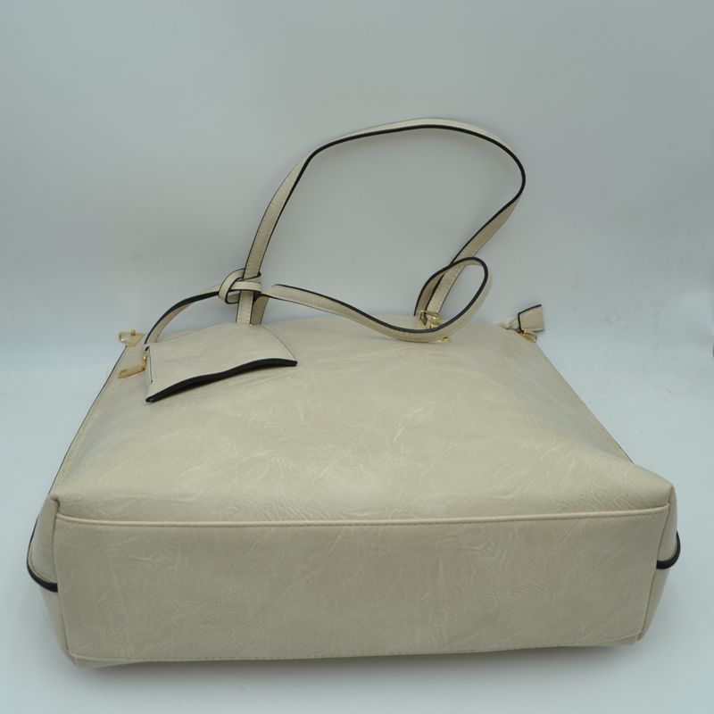 Soft Faux Leather Tote Handbag With Wallet - Tote Bag