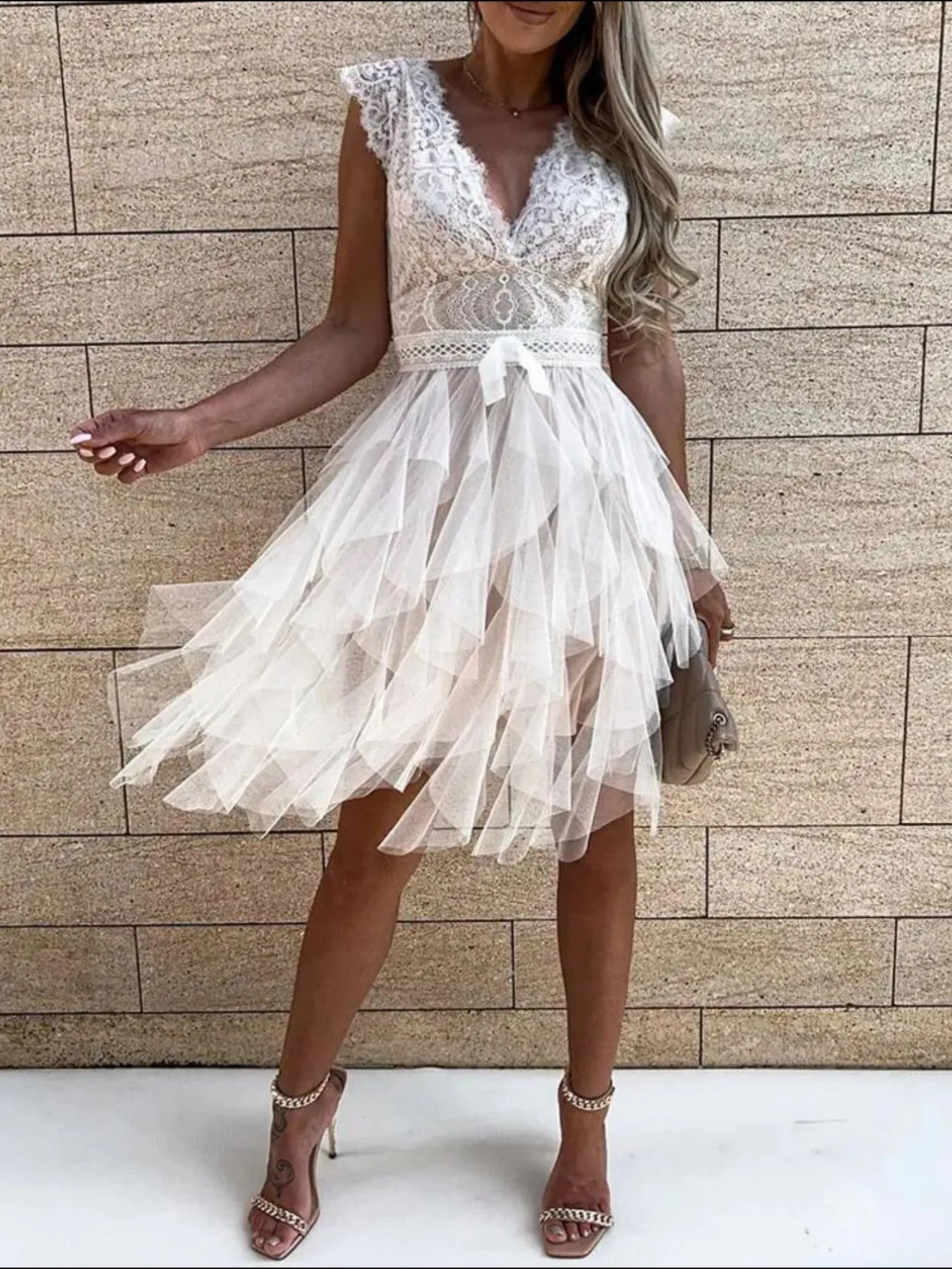Lace Bodice Layered Tulle Dress Charming Charlie Lace Bodice Layered Tulle Dress Charming Charlie