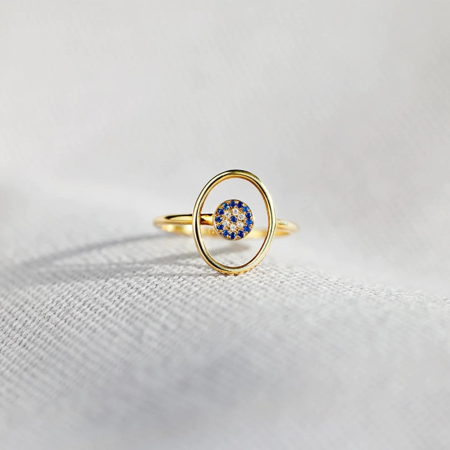 925 Sterling Silver Evil Eye Ring - Charming Charlie