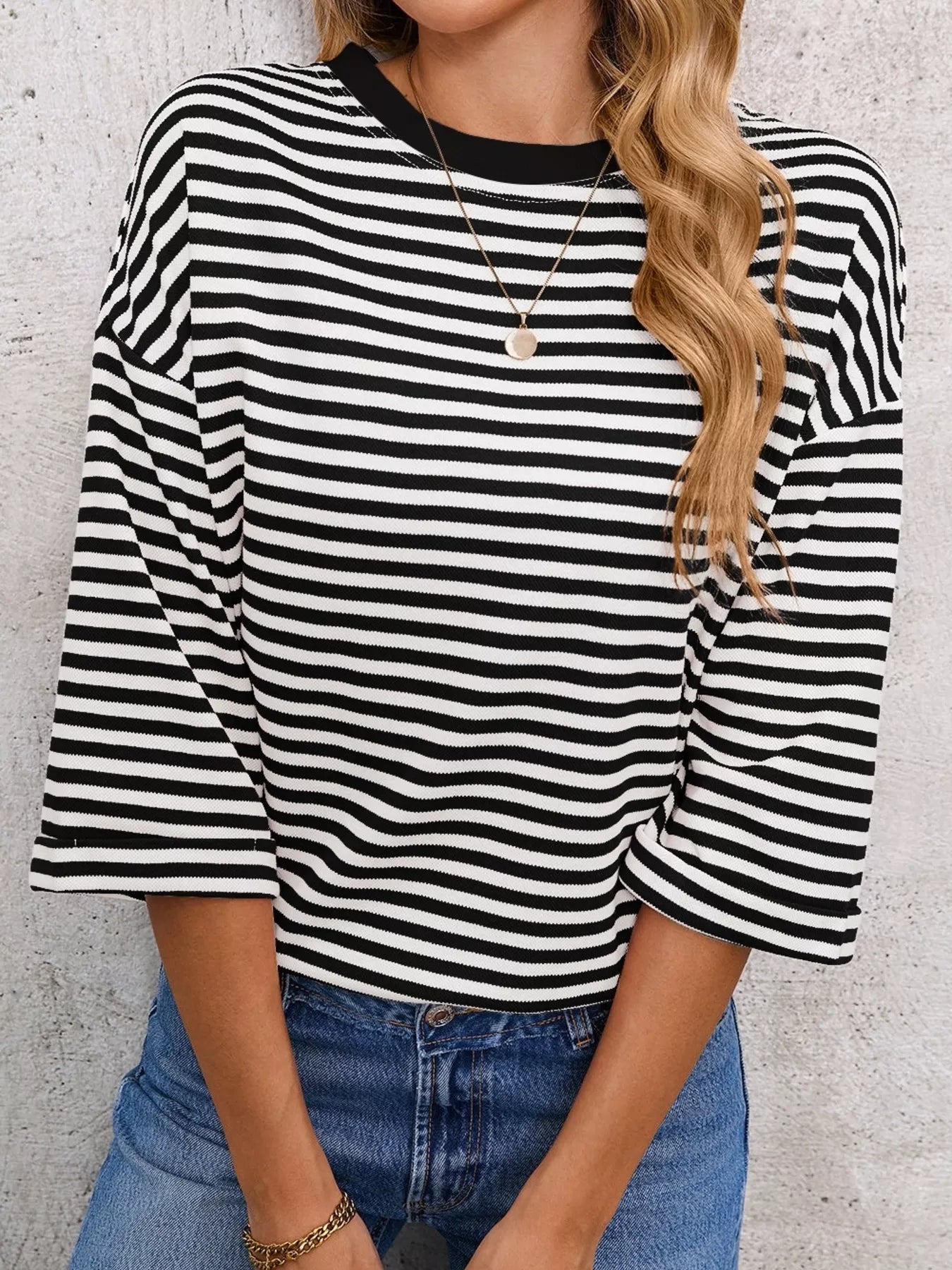 Striped Back Bow Tie T-Shirt – Charming Charlie